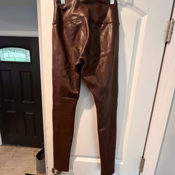 Brown Faux Leather Leggings - Picture 3 of 5